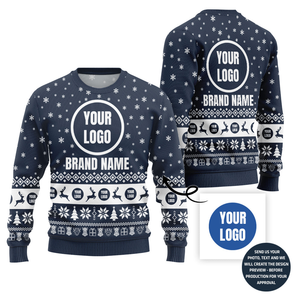 Simple Snowflake Custom Ugly Xmas Sweater For Company