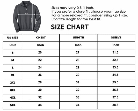 Embroidered Mother's Day Custom Text With Kid's Names On Sleeve Quarter-Zip Sweatshirt