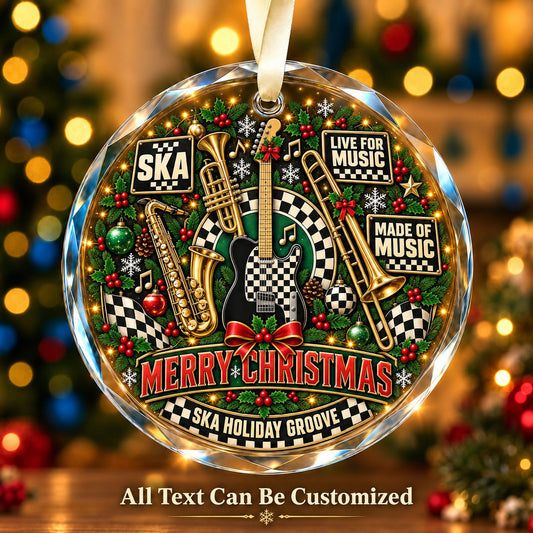 Ska Personalized Glass Ornament | 5To9Vibe