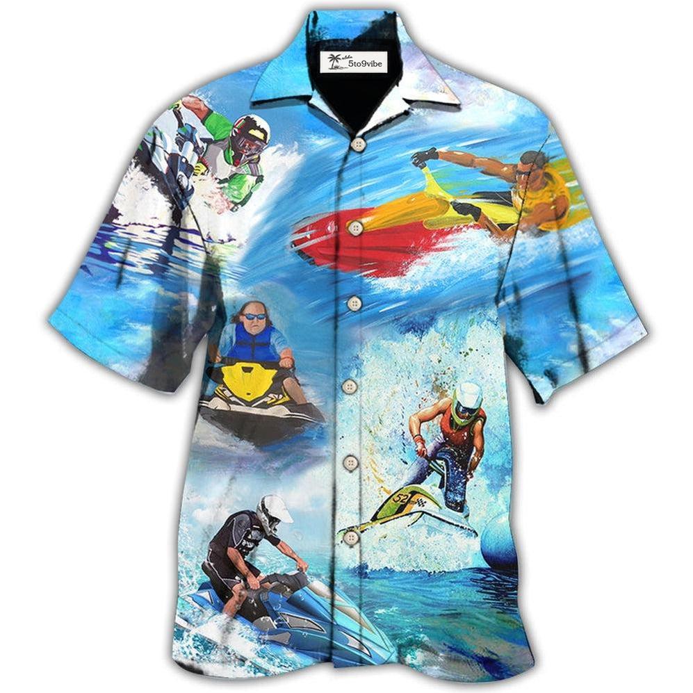 Hawaiian Shirt / Adults / S Skiing Jet Ski Cool Style - Hawaiian Shirt 