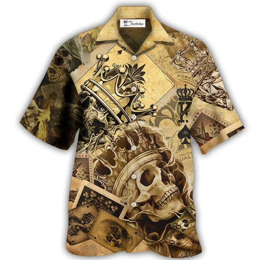 Hawaiian Shirt / Adults / S Skull Amazing Ace Gambling - Hawaiian Shirt 