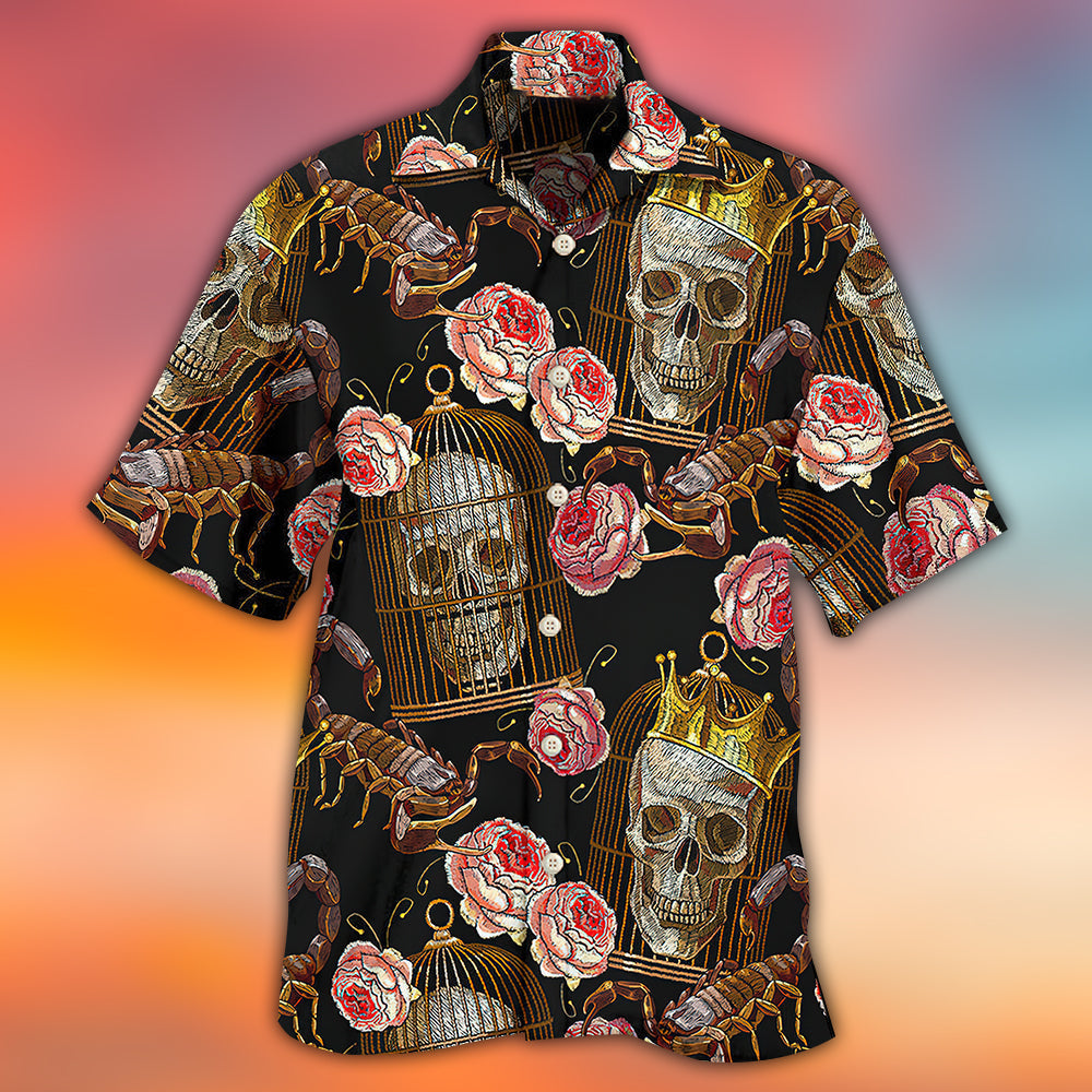 Skull And Scorpion - Hawaiian Shirt 
