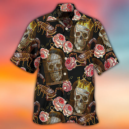 Skull And Scorpion - Hawaiian Shirt 