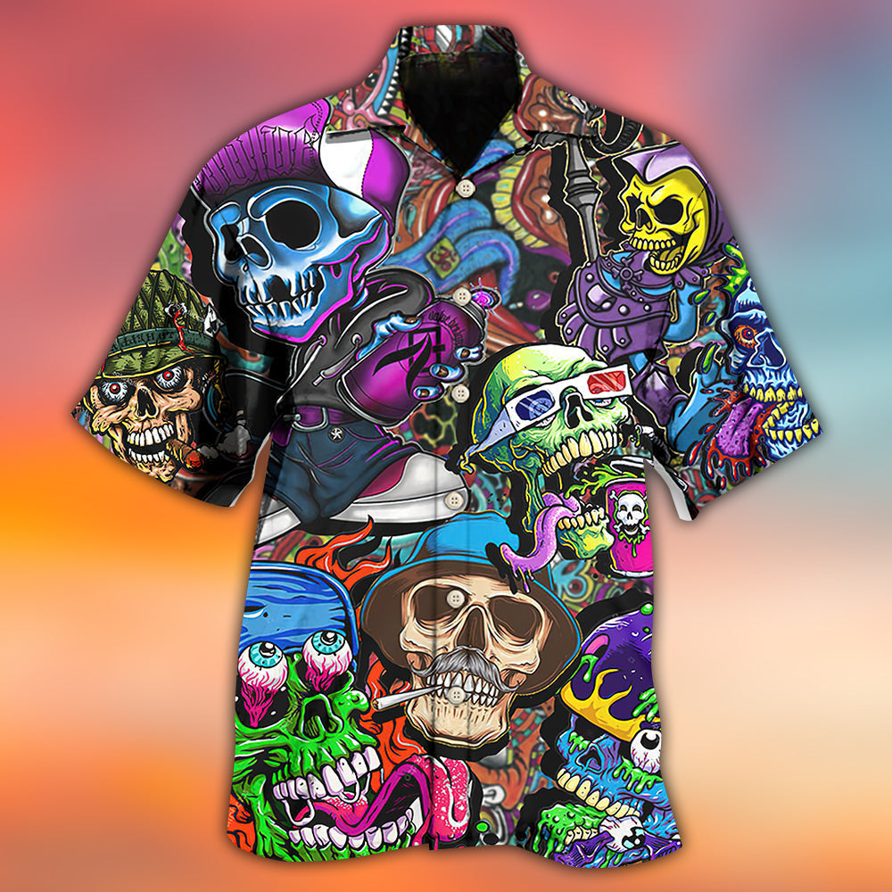 Skull Colorful Mix - Hawaiian Shirt 