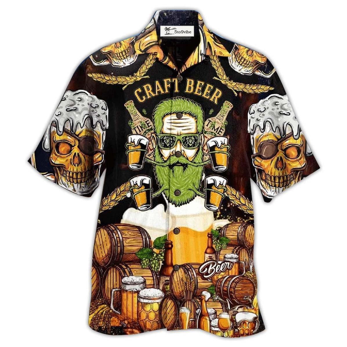 Hawaiian Shirt / Adults / S Beer Skull Craft Beer - Hawaiian Shirt 