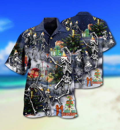 Skull Dancing With Christmas - Hawaiian Shirt 