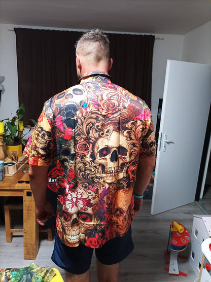 Skull Day Of The Dead Floral - Hawaiian Shirt 