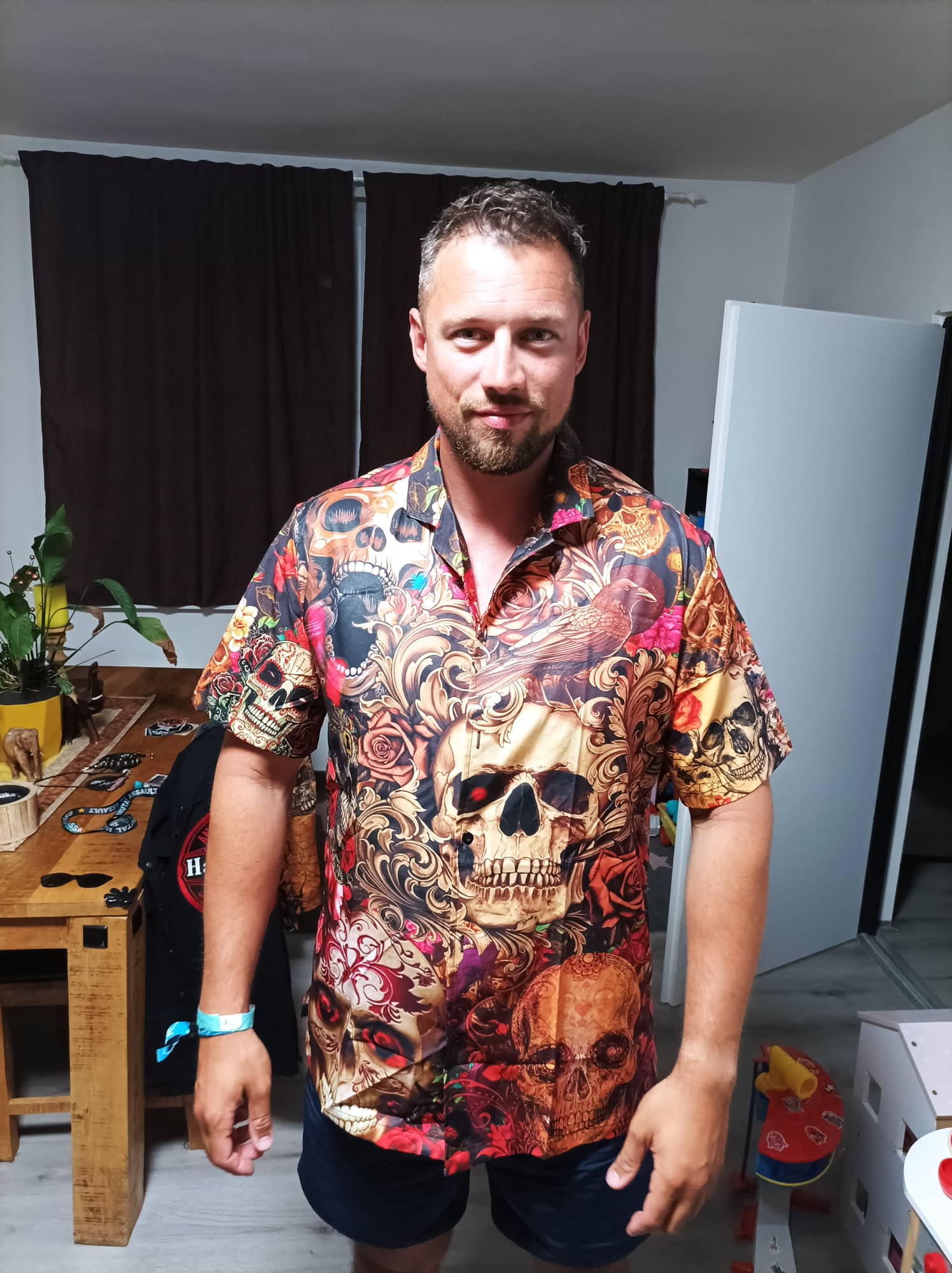 Skull Day Of The Dead Floral - Hawaiian Shirt 