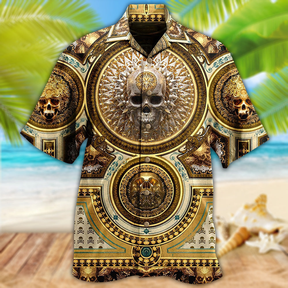 Skull Gold Luxury Style - Hawaiian Shirt 
