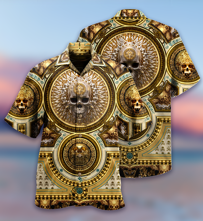 Skull Gold Luxury Style - Hawaiian Shirt 