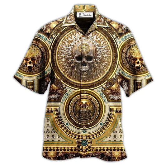 Hawaiian Shirt / Adults / S Skull Gold Luxury Style - Hawaiian Shirt 