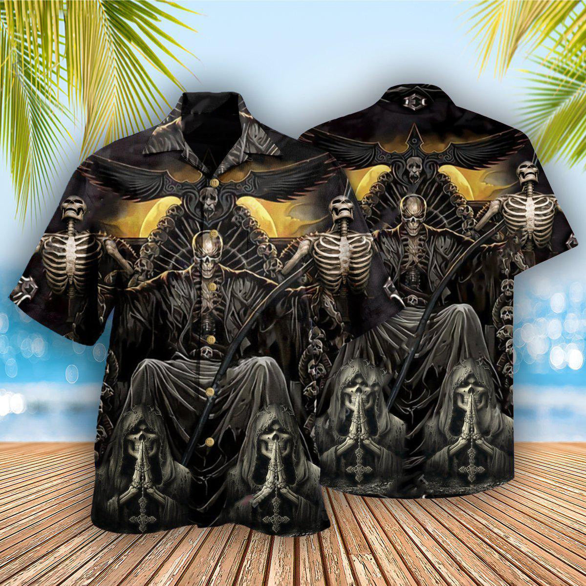Skull Grim Reaper Dark - Hawaiian Shirt 