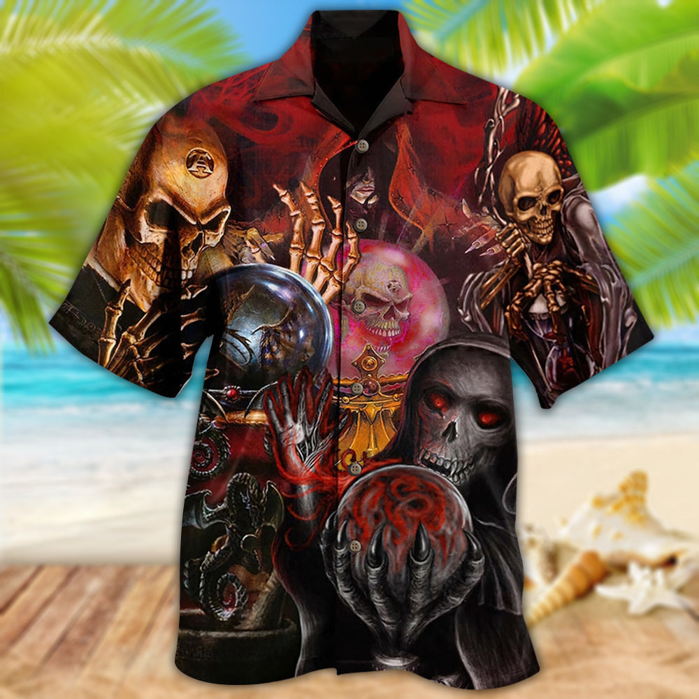 Skull Hello Darkness - Hawaiian Shirt 