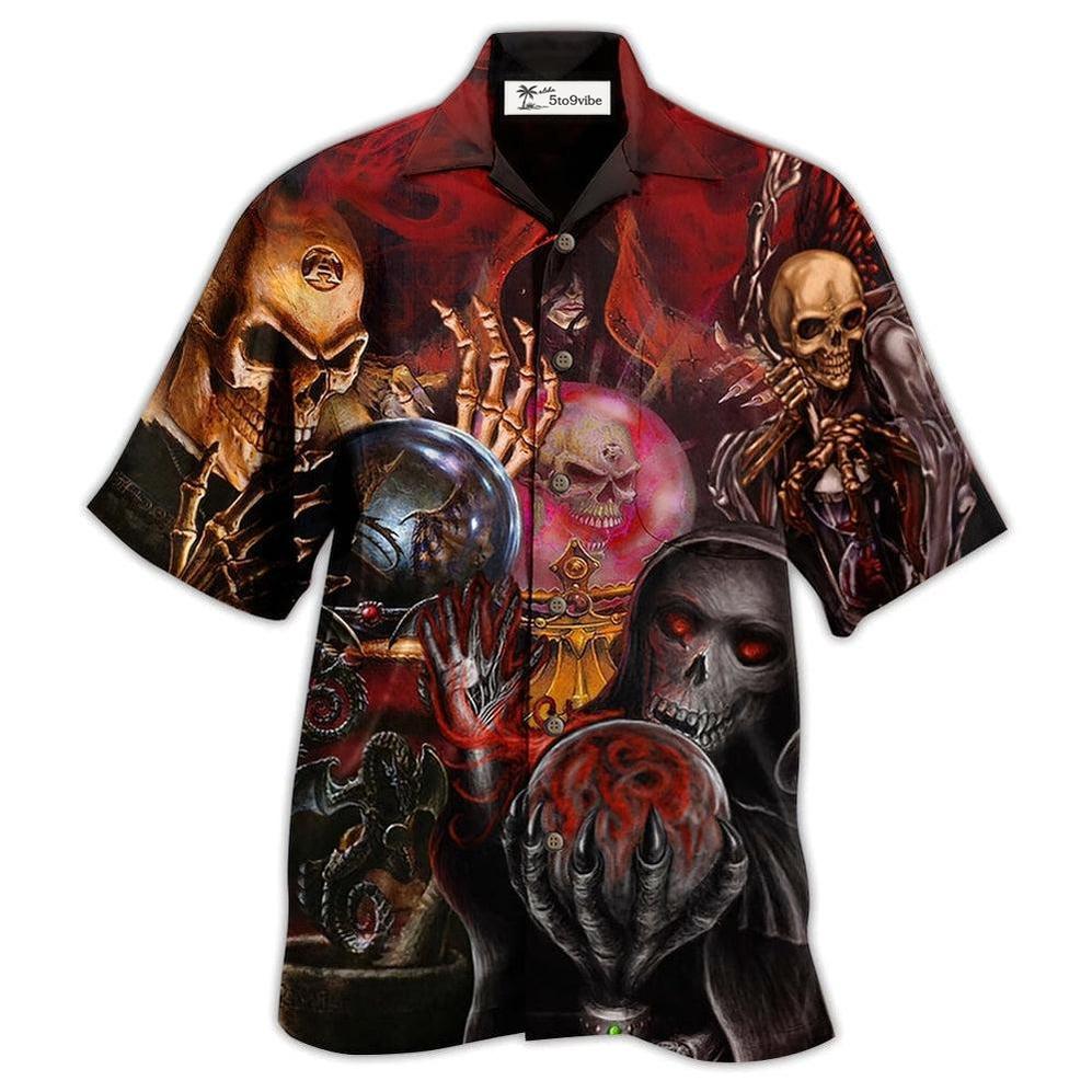 Hawaiian Shirt / Adults / S Skull Hello Darkness - Hawaiian Shirt 