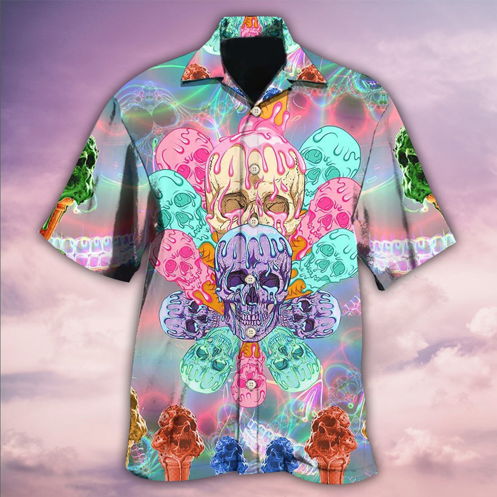 Skull Ice Cream Cooling - Hawaiian Shirt 