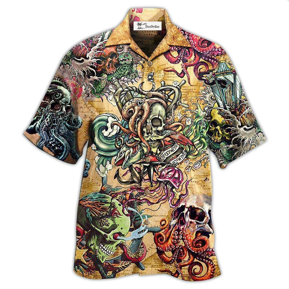 Hawaiian Shirt / Adults / S Skull Into The Sea Vintage Classic - Hawaiian Shirt 