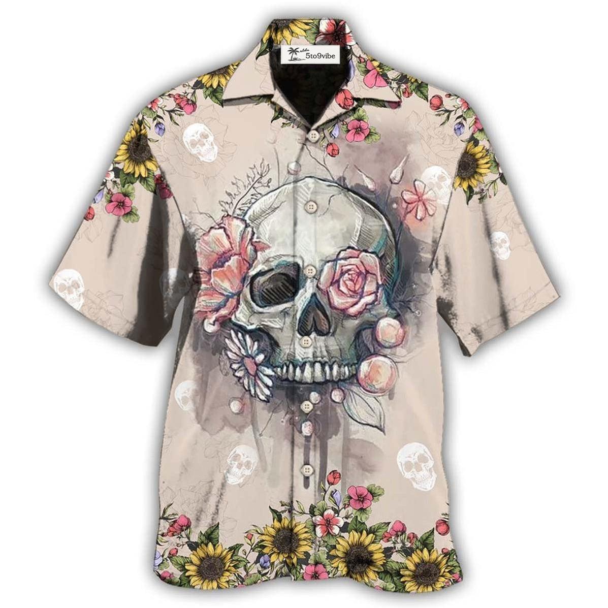 Hawaiian Shirt / Adults / S Skull Life Cute Style - Hawaiian Shirt 