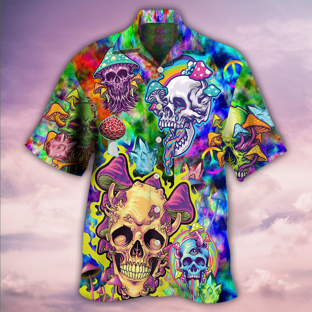 Skull Life Style Mushroom - Hawaiian Shirt 