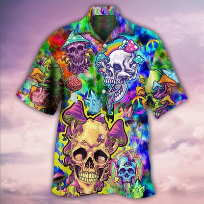Skull Life Style Mushroom - Hawaiian Shirt 