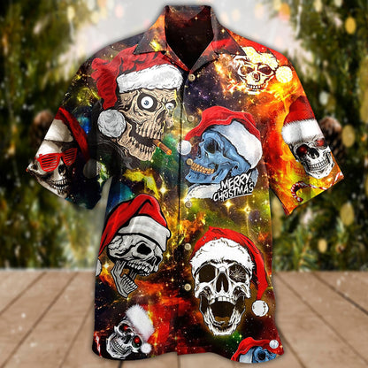 Skull Love Christmas - Hawaiian Shirt 