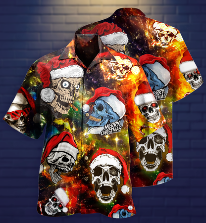Skull Love Christmas - Hawaiian Shirt 