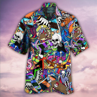 Skull Love Colorful Life - Hawaiian Shirt 