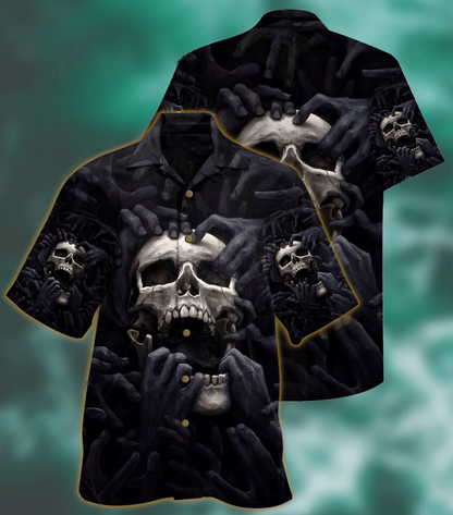 Skull Love Darkness - Hawaiian Shirt 