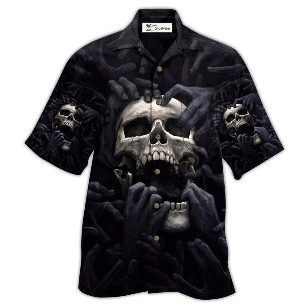 Hawaiian Shirt / Adults / S Skull Love Darkness - Hawaiian Shirt 