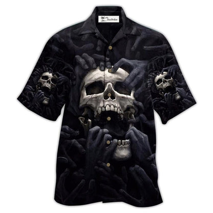 Hawaiian Shirt / Adults / S Skull Love Darkness - Hawaiian Shirt 