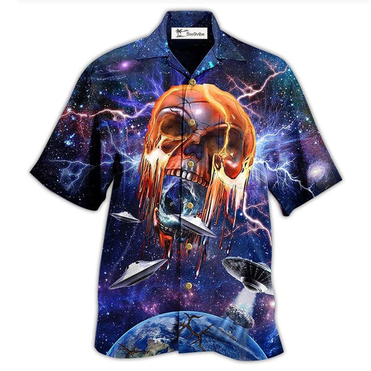 Hawaiian Shirt / Adults / S Skull Love Galaxy - Hawaiian Shirt 