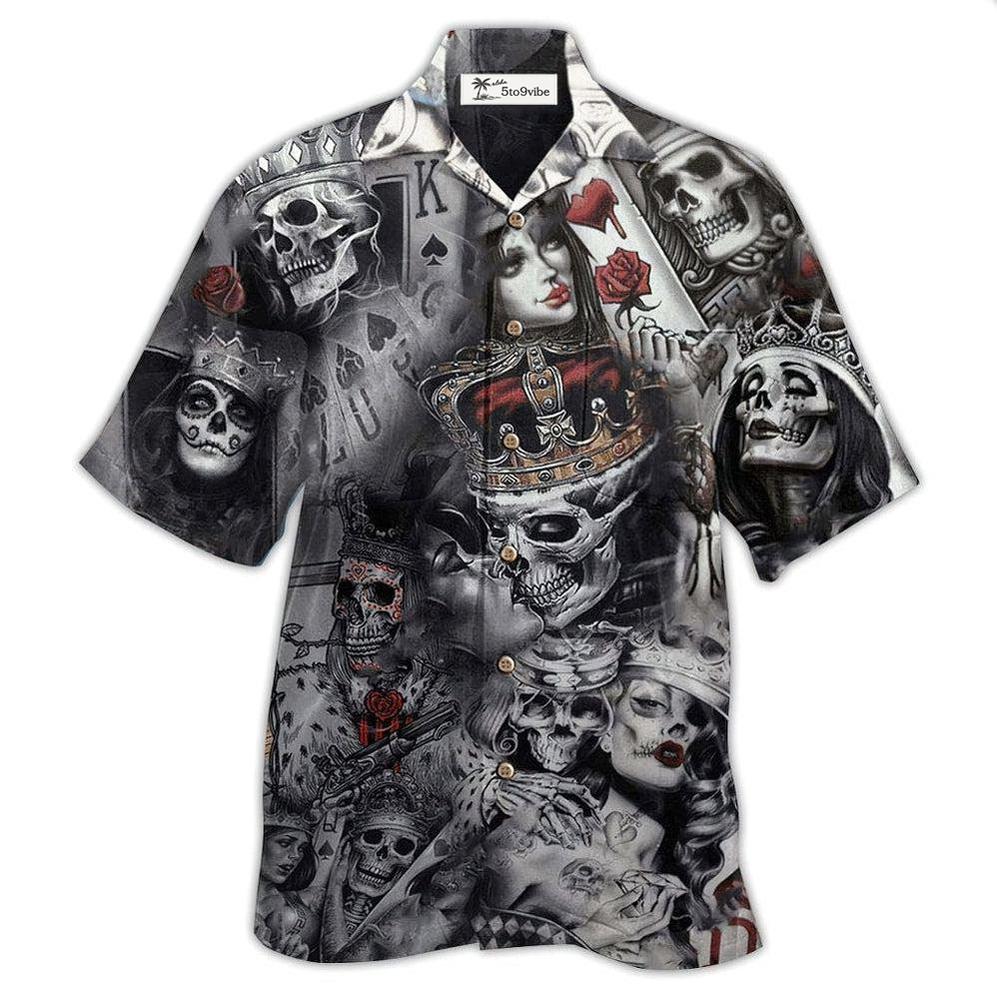 Hawaiian Shirt / Adults / S Skull Love Is Blind Poker - Hawaiian Shirt 