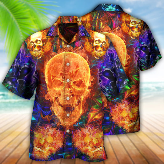 Skull Love Life We Love - Hawaiian Shirt 