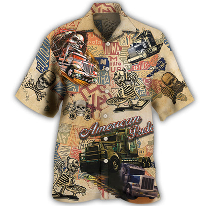 Skull Love Life Cool - Hawaiian Shirt 
