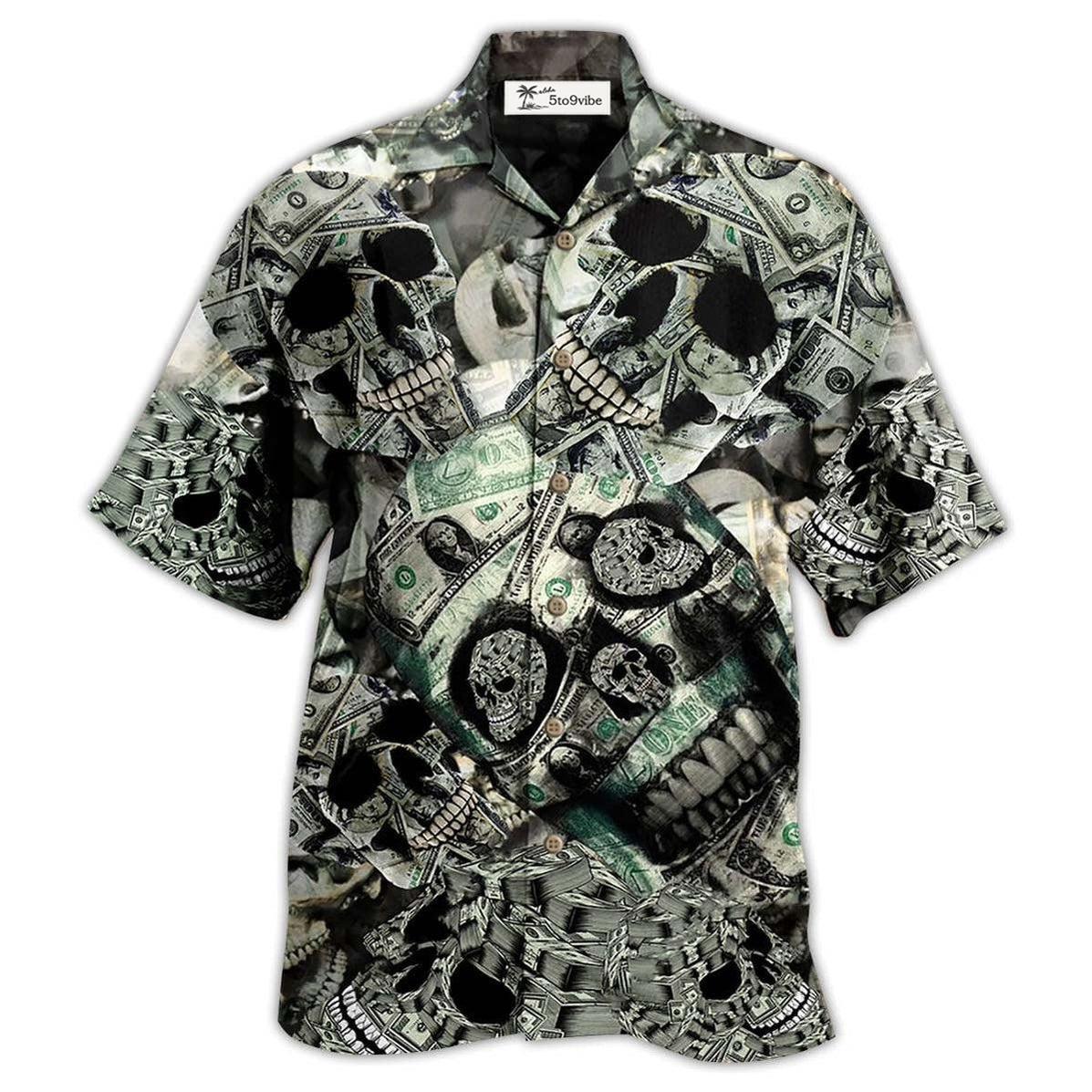 Hawaiian Shirt / Adults / S Skull Love Money - Hawaiian Shirt 