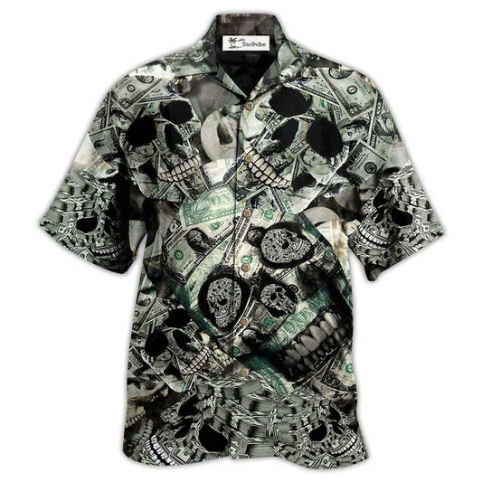 Hawaiian Shirt / Adults / S Skull Love Money - Hawaiian Shirt 