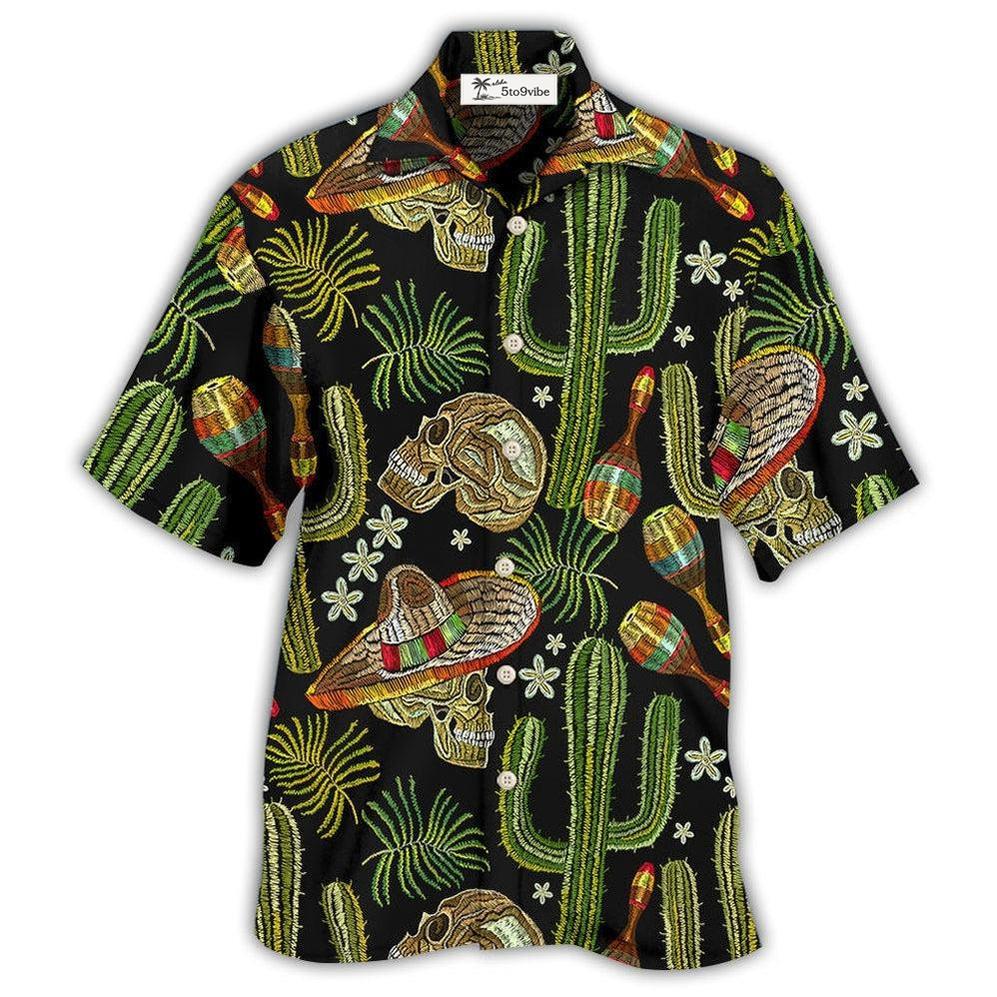 Hawaiian Shirt / Adults / S Skull Mexican Skull Black Style - Hawaiian Shirt 