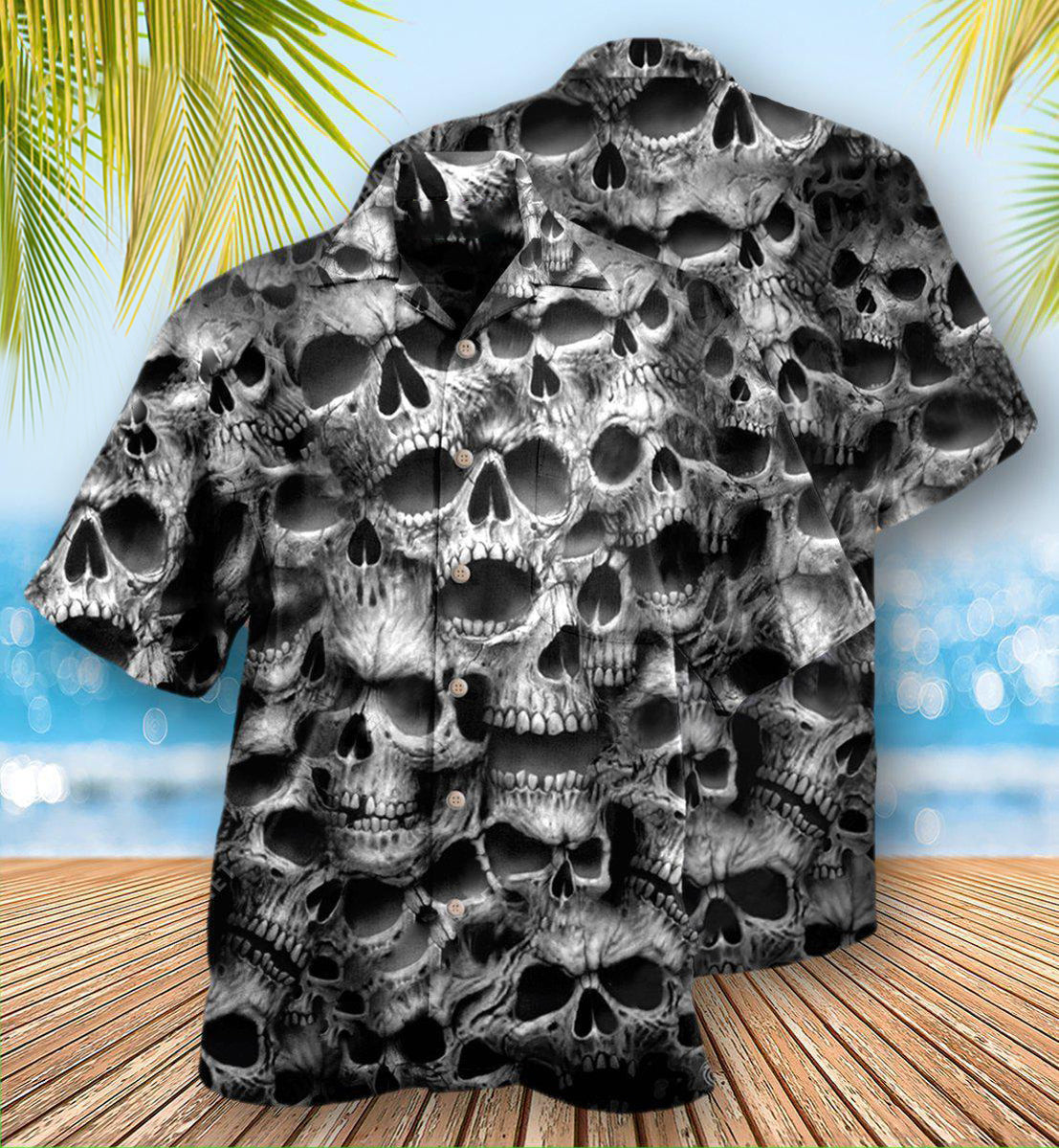 Skull No Fear No Pain - Hawaiian Shirt 