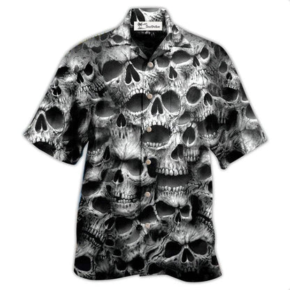 Hawaiian Shirt / Adults / S Skull No Fear No Pain - Hawaiian Shirt 