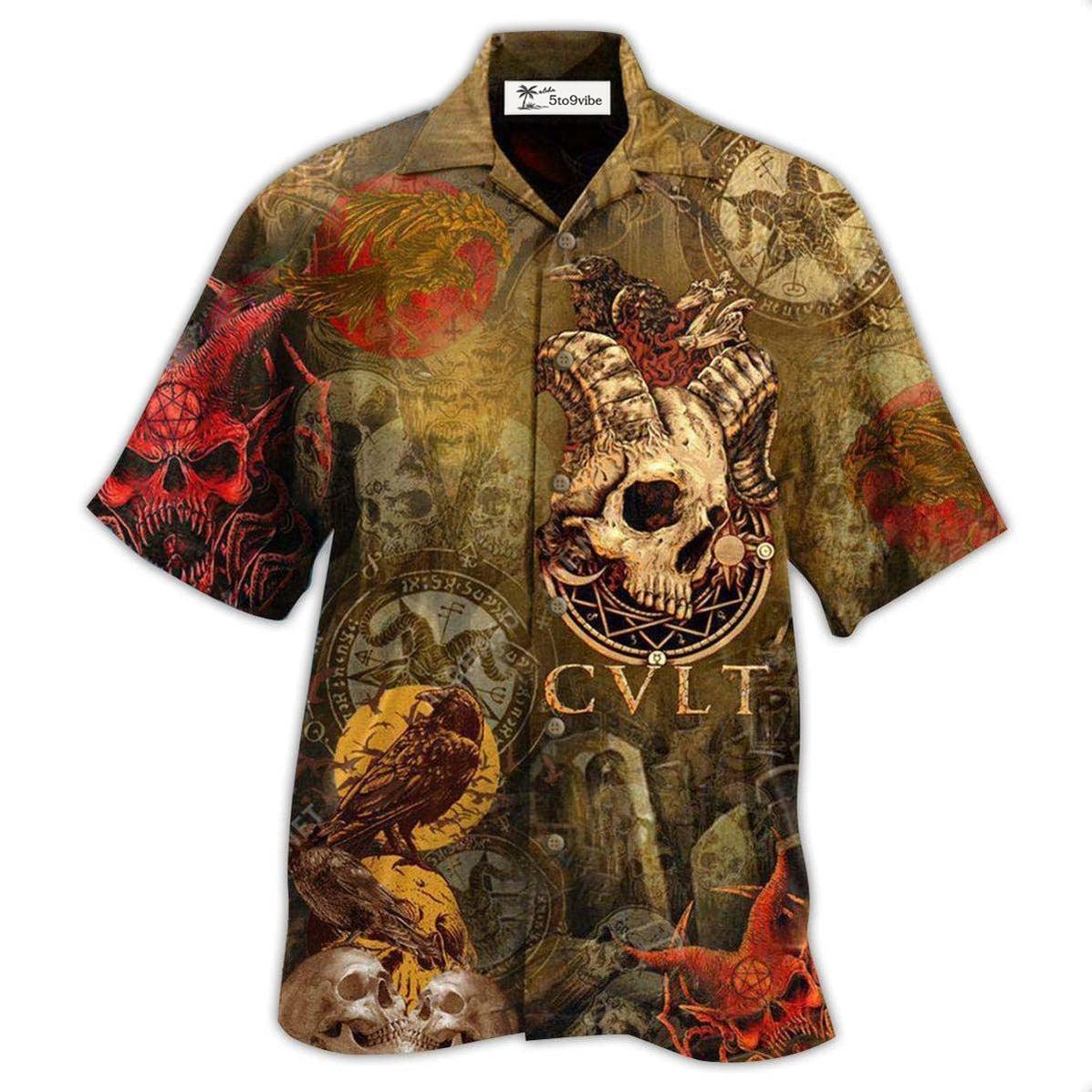 Hawaiian Shirt / Adults / S Skull Not Today Satan Cool - Hawaiian Shirt 