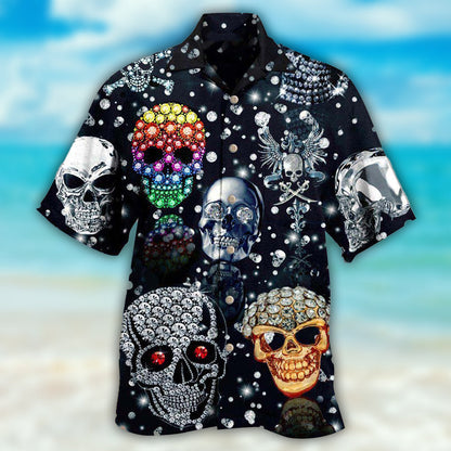 Skull Shiny Diamond - Hawaiian Shirt 