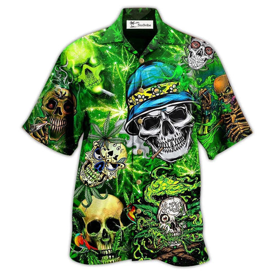 Hawaiian Shirt / Adults / S Skull Smile Love Green Cool - Hawaiian Shirt 