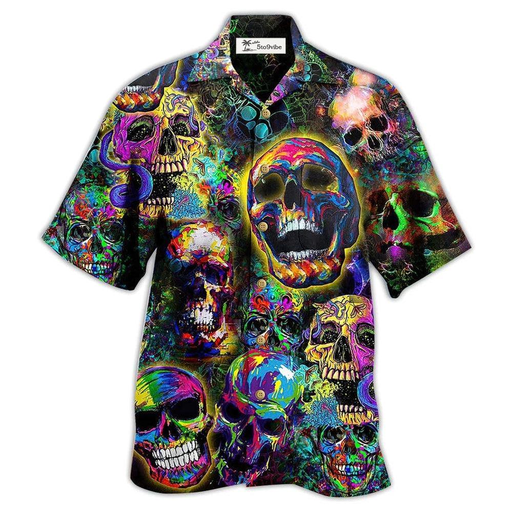 Hawaiian Shirt / Adults / S Skull Smiley - Hawaiian Shirt 