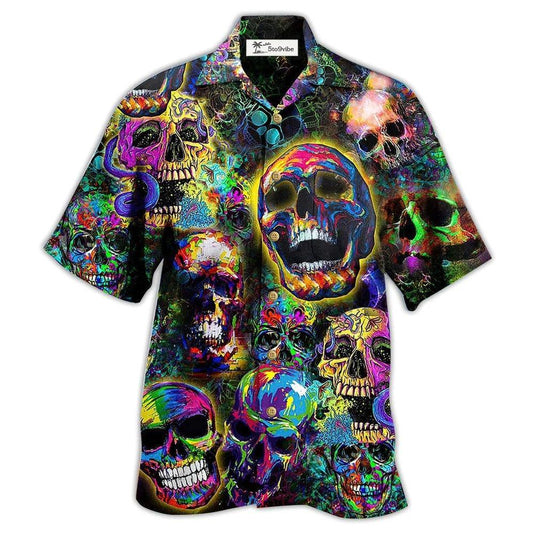 Hawaiian Shirt / Adults / S Skull Smiley - Hawaiian Shirt 