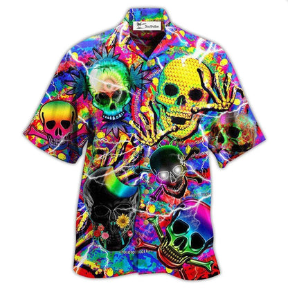 Hawaiian Shirt / Adults / S Skull Sweet Skull Say Hi - Hawaiian Shirt 