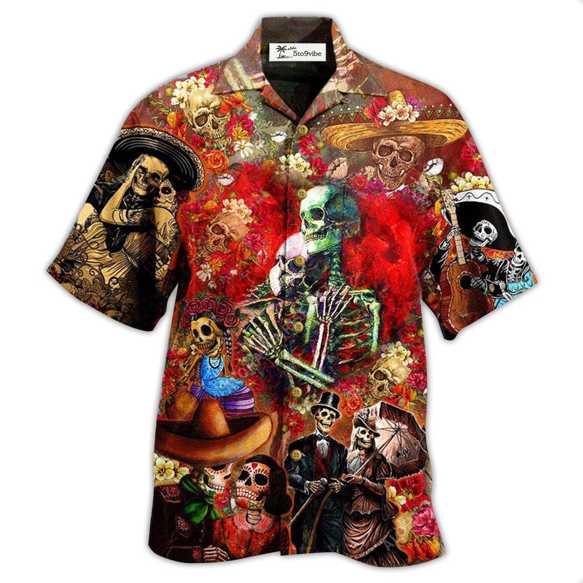 Hawaiian Shirt / Adults / S Skull Until We Are Seperated By Death - Hawaiian Shirt 