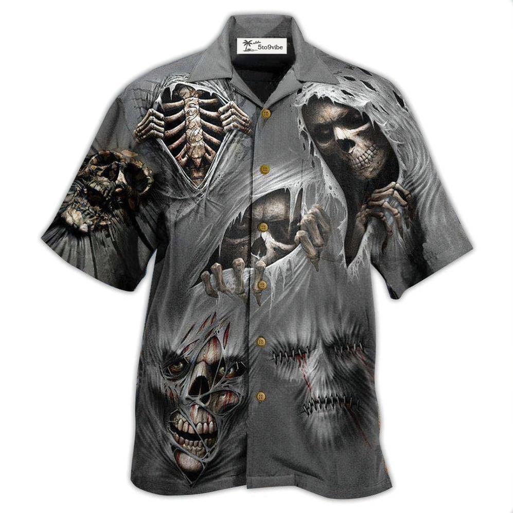 Hawaiian Shirt / Adults / S Skull What Scares You Excites Me - Hawaiian Shirt 