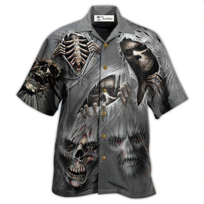 Hawaiian Shirt / Adults / S Skull What Scares You Excites Me - Hawaiian Shirt 