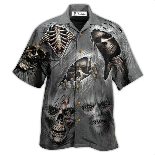 Hawaiian Shirt / Adults / S Skull What Scares You Excites Me - Hawaiian Shirt 