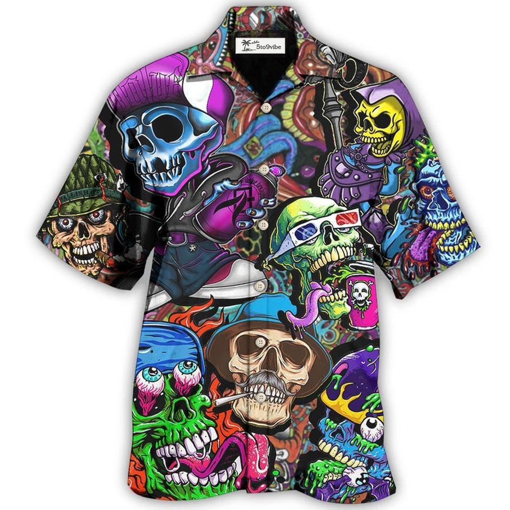 Hawaiian Shirt / Adults / S Skull Colorful Mix - Hawaiian Shirt 