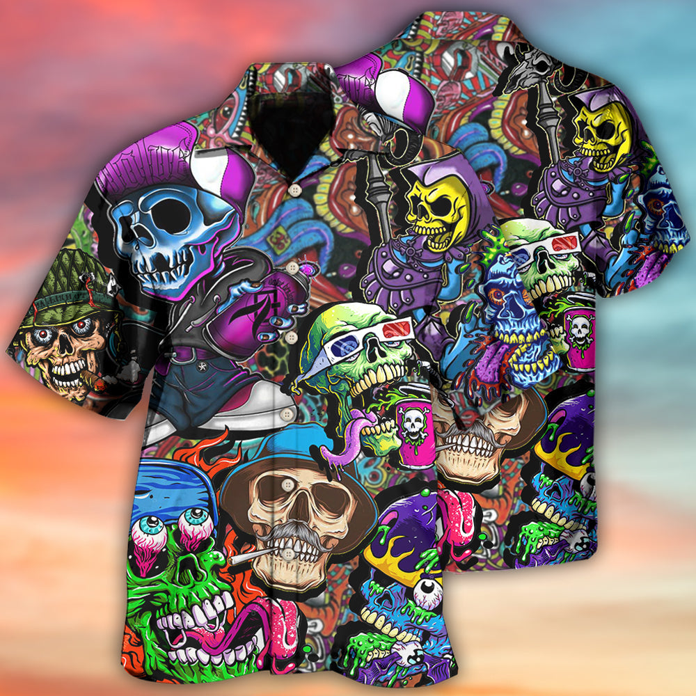 Skull Colorful Mix - Hawaiian Shirt 